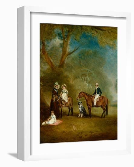 The Pares Family of Hopwell in a Wooded Landscape-John E. Ferneley-Framed Giclee Print