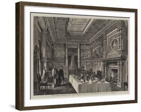 The Paris Exhibition, the Dining Room in the Prince of Wales's Pavilion-null-Framed Giclee Print