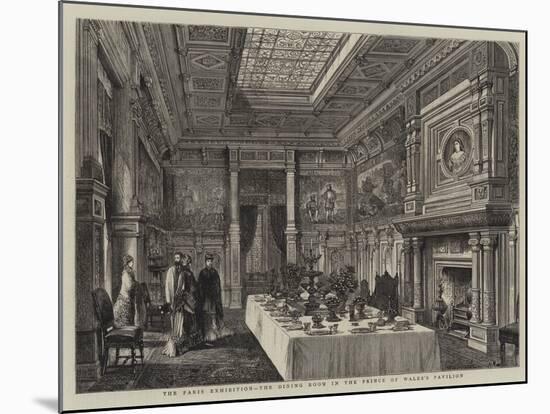 The Paris Exhibition, the Dining Room in the Prince of Wales's Pavilion-null-Mounted Giclee Print