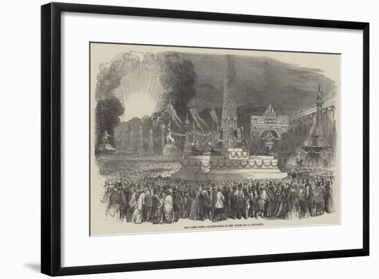 The Paris Fete, Illumination in the Place De La Concorde-null-Framed Giclee Print