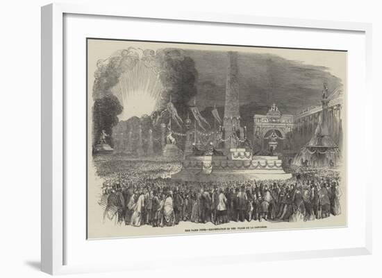 The Paris Fete, Illumination in the Place De La Concorde-null-Framed Giclee Print