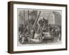 The Paris International Exhibition, the Locomotive Crane at Work-null-Framed Giclee Print