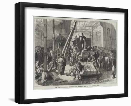 The Paris International Exhibition, the Locomotive Crane at Work-null-Framed Giclee Print