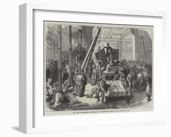 The Paris International Exhibition, the Locomotive Crane at Work-null-Framed Premium Giclee Print