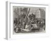 The Paris International Exhibition, the Locomotive Crane at Work-null-Framed Premium Giclee Print