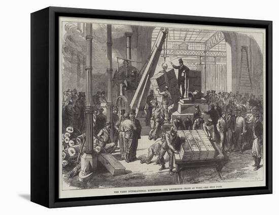 The Paris International Exhibition, the Locomotive Crane at Work-null-Framed Stretched Canvas