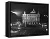 The Paris Opera House at Night-Walter Sanders-Framed Stretched Canvas
