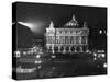 The Paris Opera House at Night-Walter Sanders-Stretched Canvas