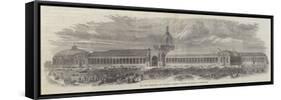 The Paris Permanent and Universal Exhibition Building in Course of Construction-null-Framed Stretched Canvas