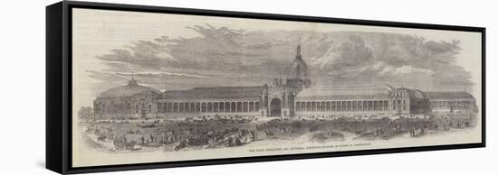 The Paris Permanent and Universal Exhibition Building in Course of Construction-null-Framed Stretched Canvas