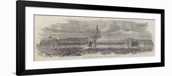 The Paris Permanent and Universal Exhibition Building in Course of Construction-null-Framed Giclee Print