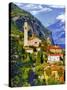 The Parish Church in the Village of Limone on Lake Garda, Italy-Richard Duval-Stretched Canvas