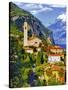 The Parish Church in the Village of Limone on Lake Garda, Italy-Richard Duval-Stretched Canvas