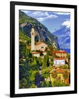 The Parish Church in the Village of Limone on Lake Garda, Italy-Richard Duval-Framed Premium Photographic Print