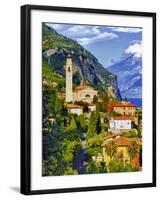 The Parish Church in the Village of Limone on Lake Garda, Italy-Richard Duval-Framed Photographic Print