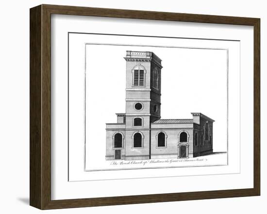 'The Parish Church of Alhallows the Great in Thames Street.', c1772-Benjamin Cole-Framed Giclee Print