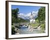 The parish church of Ramsau in Bavaria, Bavaria, Germany.-Martin Zwick-Framed Photographic Print