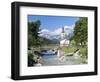 The parish church of Ramsau in Bavaria, Bavaria, Germany.-Martin Zwick-Framed Photographic Print