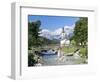 The parish church of Ramsau in Bavaria, Bavaria, Germany.-Martin Zwick-Framed Photographic Print