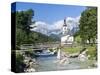 The parish church of Ramsau in Bavaria, Bavaria, Germany.-Martin Zwick-Stretched Canvas