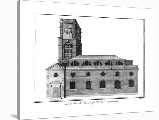 'The Parish Church of St.Olave. Southwark.', c1756-Benjamin Cole-Stretched Canvas