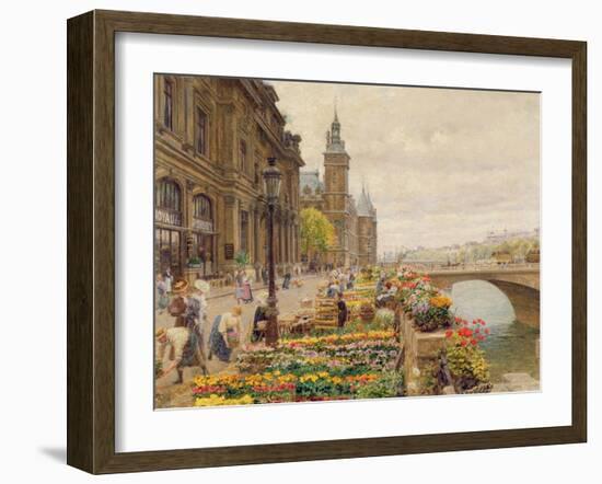 The Parisian Flower Market-Marie Francois Firmin-Girard-Framed Giclee Print