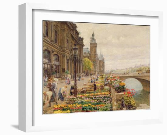 The Parisian Flower Market-Marie Francois Firmin-Girard-Framed Giclee Print