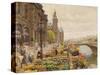 The Parisian Flower Market-Marie Francois Firmin-Girard-Stretched Canvas