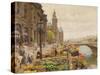 The Parisian Flower Market-Marie Francois Firmin-Girard-Stretched Canvas