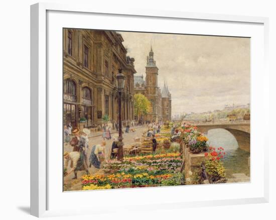 The Parisian Flower Market-Marie Francois Firmin-Girard-Framed Giclee Print