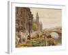 The Parisian Flower Market-Marie Francois Firmin-Girard-Framed Giclee Print