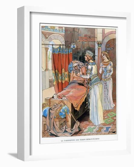 The Parisian Woman During the Time of the Merovingians, C5th-8th Century Ad, C1870-1950-Ferdinand Sigismund Bac-Framed Giclee Print