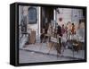 The Parisians: Artists on Place du Terte Near Sacre Coeur Montmartre-Alfred Eisenstaedt-Framed Stretched Canvas