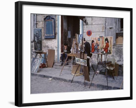 The Parisians: Artists on Place du Terte Near Sacre Coeur Montmartre-Alfred Eisenstaedt-Framed Photographic Print