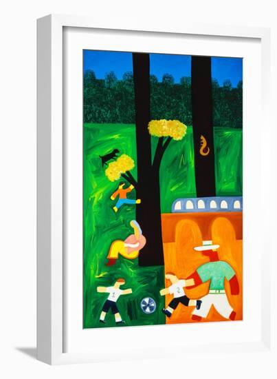 The park, 2001,(oil on linen)-Cristina Rodriguez-Framed Giclee Print