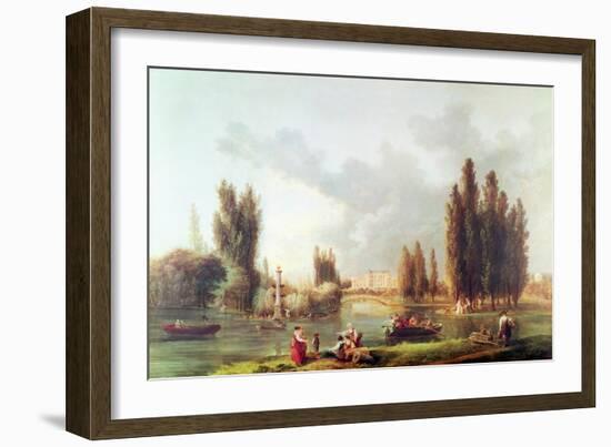 The Park and Chateau at Mereville-Hubert Robert-Framed Giclee Print