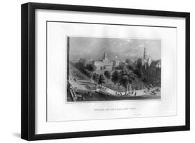 The Park and City Hall, New York, 1855-J Archer-Framed Giclee Print