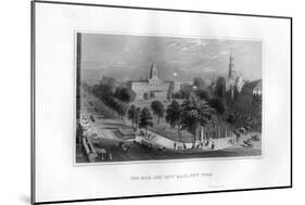 The Park and City Hall, New York, 1855-J Archer-Mounted Giclee Print