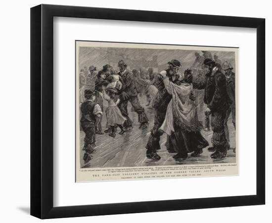 The Park-Slip Colliery Disaster in the Ogmore Valley, South Wales-null-Framed Giclee Print