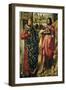 The Parlement of Paris Altarpiece, Detail of St. Louis and St. John the Baptist-null-Framed Giclee Print