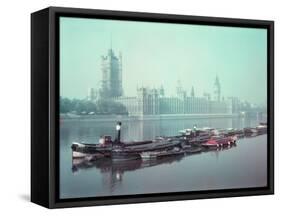 The Parliament Buildings Along the Thames-William Sumits-Framed Stretched Canvas