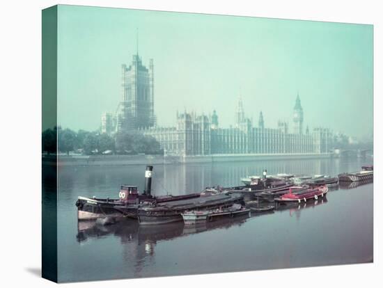 The Parliament Buildings Along the Thames-William Sumits-Stretched Canvas