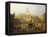 The Parliament Close and Public Figures of Edinburgh, About the End of the 18th Century-Wilkie, Nasmyth & Stanfield Roberts-Framed Stretched Canvas