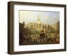 The Parliament Close and Public Figures of Edinburgh, About the End of the 18th Century-Wilkie, Nasmyth & Stanfield Roberts-Framed Giclee Print