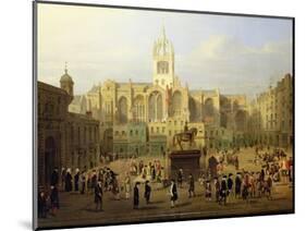 The Parliament Close and Public Figures of Edinburgh, About the End of the 18th Century-Wilkie, Nasmyth & Stanfield Roberts-Mounted Giclee Print