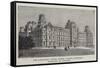 The Parliament House, Quebec, Canada, Partially Destroyed by Dynamite-null-Framed Stretched Canvas