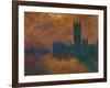 The Parliament in London, Stormy Sky-Claude Monet-Framed Giclee Print