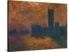 The Parliament in London, Stormy Sky-Claude Monet-Stretched Canvas