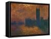 The Parliament in London, Stormy Sky-Claude Monet-Framed Stretched Canvas