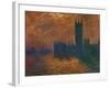 The Parliament in London, Stormy Sky-Claude Monet-Framed Giclee Print